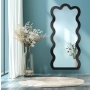 Lustro nieregularne w ramie mdf - WAVE – Blobs Mirrors Czarna Rama
